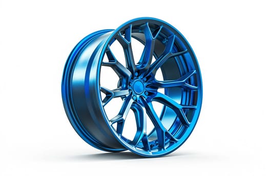 A blue wheel stands out against a plain white background.