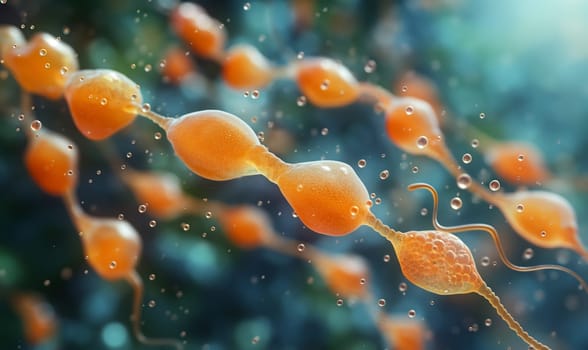 Computer visualization of the concept of human fertility. Selective focus