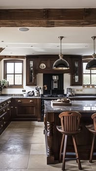 Bespoke kitchen design, country house and cottage interior design, English countryside style renovation and home decor idea