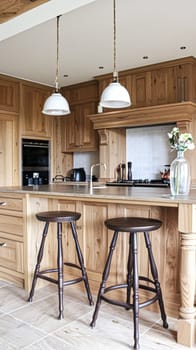 Bespoke kitchen design, country house and cottage interior design, English countryside style renovation and home decor idea