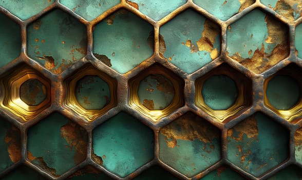 Honeycomb structure texture background. Selective focus.