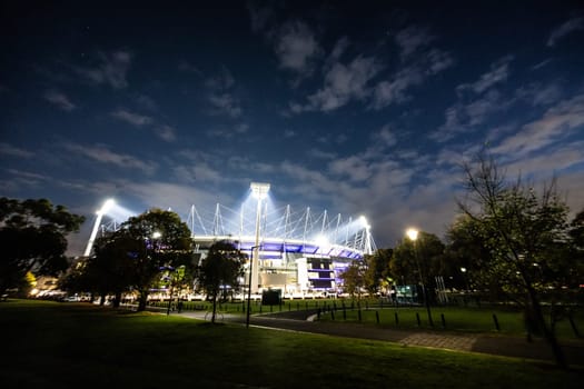 MELBOURNE, AUSTRALIA - MAY 22: Tottenham Hotspur play Newcastle United during the Global Football Week at The Melbourne Cricket Ground on May 22, 2024 in Melbourne, Australia