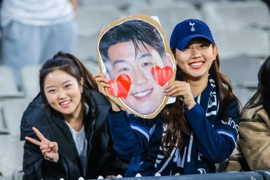 MELBOURNE, AUSTRALIA - MAY 22: Fans before Tottenham Hotspur play Newcastle United during the Global Football Week at The Melbourne Cricket Ground on May 22, 2024 in Melbourne, Australia