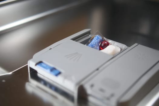 using a soap dispenser for the dishwasher ,