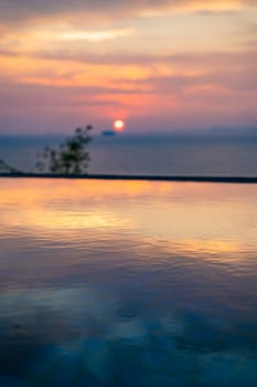 View of Cape Panwa beach at sunset, in Phuket, Thailand, south east Asia