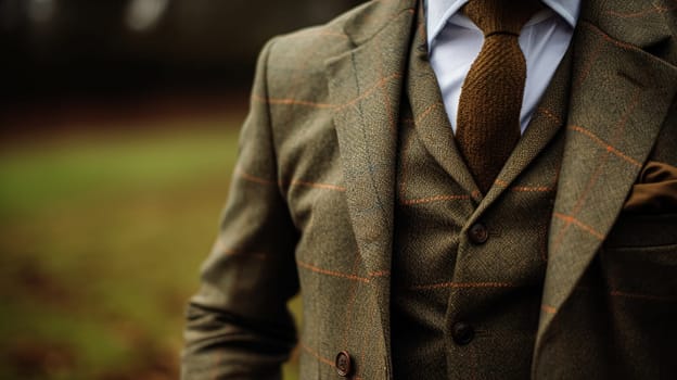 Menswear autumn winter clothing and tweed accessory collection in the English countryside, man fashion style, classic gentleman look inspiration