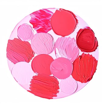 Beauty product and cosmetics texture as circle shape design, makeup blush eyeshadow powder as abstract luxury cosmetic background art