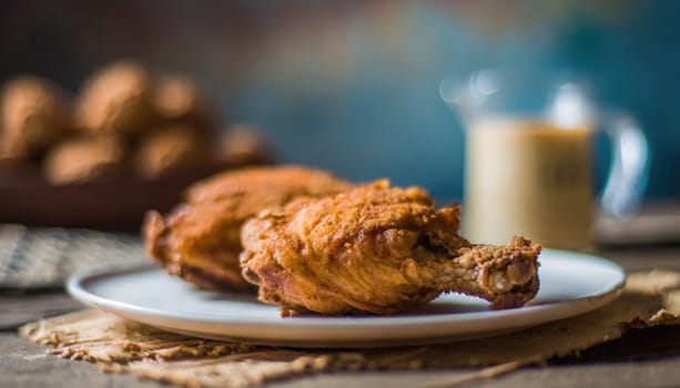 Copy Space image of Breaded chicken