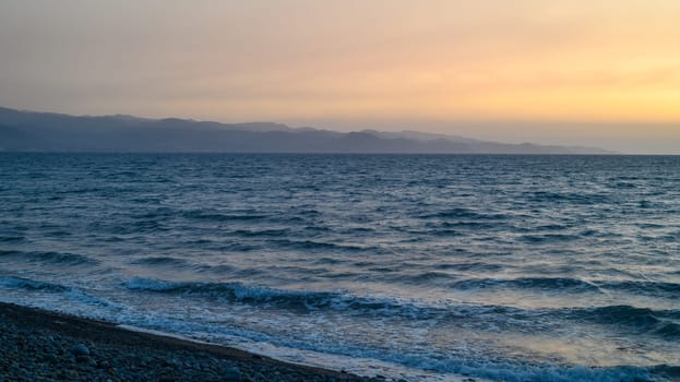 beautiful sunset light mediterranean sea cyprus 1