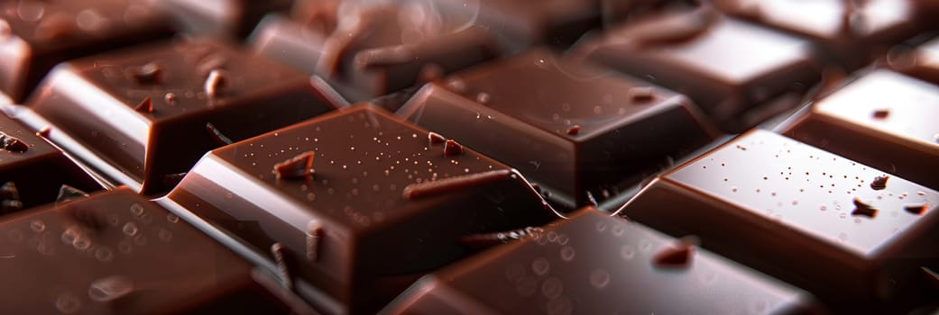 Detailed shot of a chocolate computer keyboard with visible keys and texture. Perfectly crafted with realistic look.