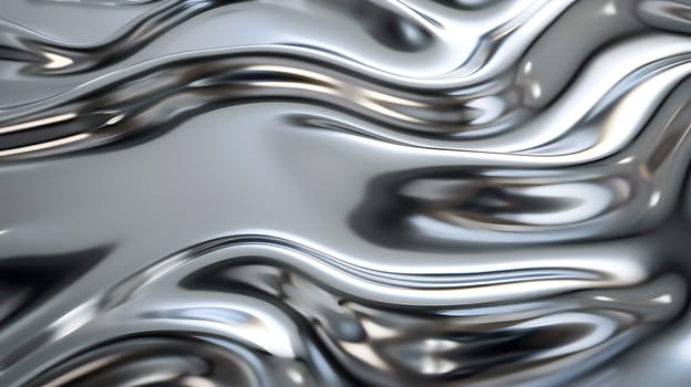 A closeup photo of a liquid metal surface with a swirling pattern in electric blue, reminiscent of nickel or titanium. An artistic display of metallic colors