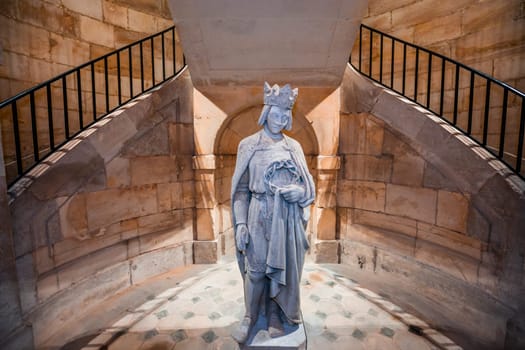 DREUX, FRANCE, MAY 15, 2024 : The Royal Chapel of Dreux, built in 19th century,  is the traditional gothic burial place of members of the House of Orleans. 