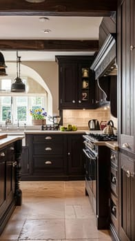 Bespoke kitchen design, country house and cottage interior design, English countryside style renovation and home decor idea