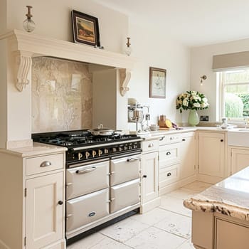 Bespoke kitchen design, country house and cottage interior design, English countryside style renovation and home decor idea