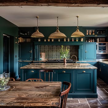 Bespoke kitchen design, country house and cottage interior design, English countryside style renovation and home decor idea