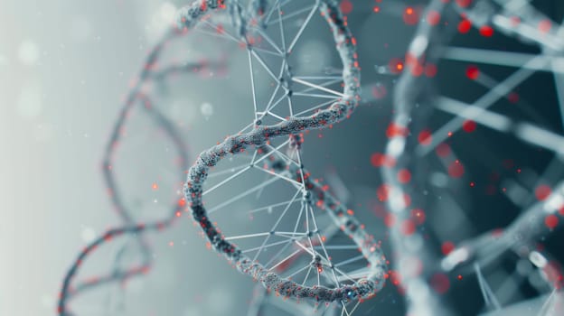 DNA gene helix spiral molecule structure.