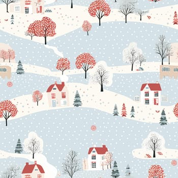 Seamless pattern, tileable Christmas holiday country dots print, English countryside cottage for wallpaper, wrapping paper, scrapbook, fabric and product design inspiration