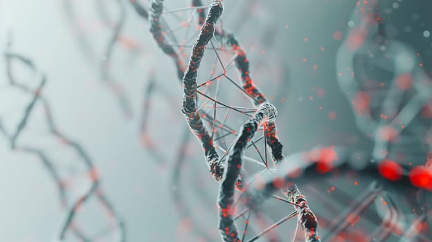 DNA gene helix spiral molecule structure.