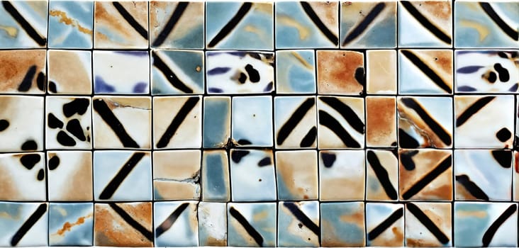 Old tiles. Glaze. Generative AI High quality photo