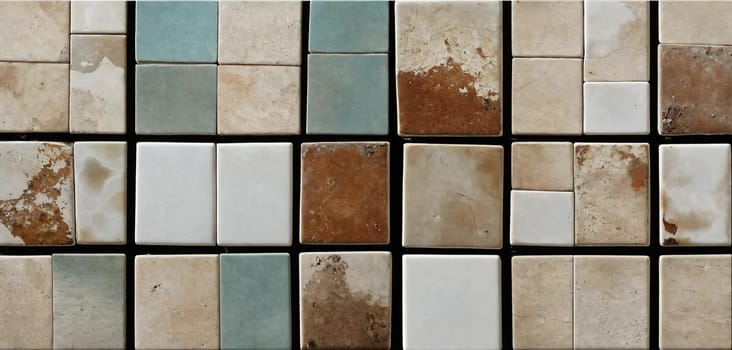 Old tiles. Glaze. Generative AI High quality photo