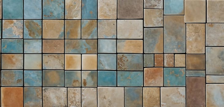 Old tiles. Glaze. Generative AI High quality photo