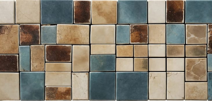 Old tiles. Glaze. Generative AI High quality photo