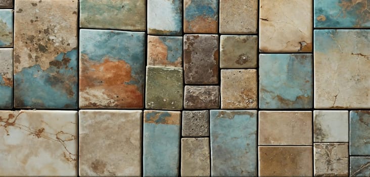 Old tiles. Glaze. Generative AI High quality photo