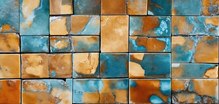 Old tiles. Glaze. Generative AI High quality photo