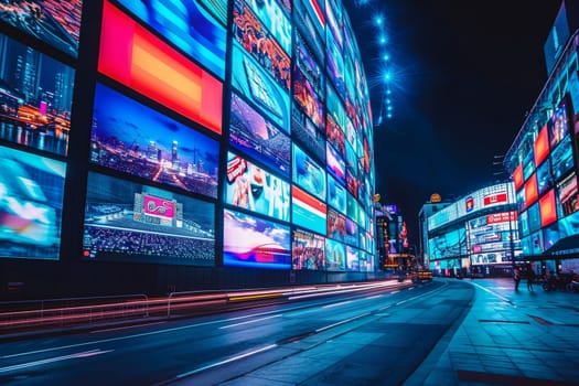 A computer screen with many different colored squares on it. The squares are all different sizes and colors, and they are all moving in different directions. The image gives off a feeling of chaos