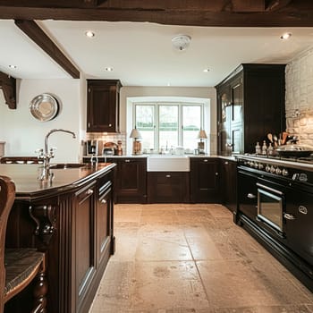 Bespoke kitchen design, country house and cottage interior design, English countryside style renovation and home decor idea