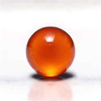 Stone isolated on transparent background. Carnelian A bright orange carnelian with a glossy finish and a dynamic tilt enhancing its.