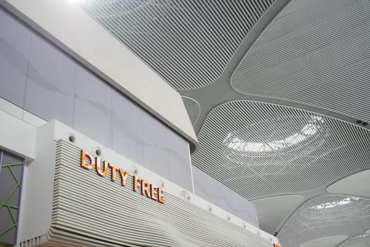 turkey istanbul 12 january 2024. Duty Free Shop in Istanbul airport Turkey. Duty free shops are retail outlets that are exempt from the payment local or national taxes and duties,