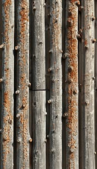 A captivating arrangement of weathered, aged wooden planks showcasing the natural grain, knots, and intricate patterns created by the wood's growth rings, evoking a sense of rustic charm