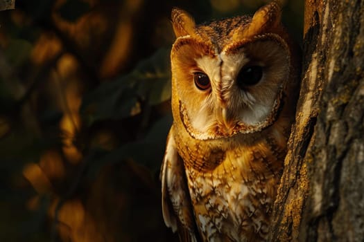 Documentary of Owl in Deep Forest with Blending Natural Light Concept Discovery of Nature and Culture.