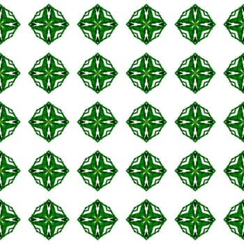 Medallion seamless pattern. Green glamorous boho chic summer design. Watercolor medallion seamless border. Textile ready fetching print, swimwear fabric, wallpaper, wrapping.