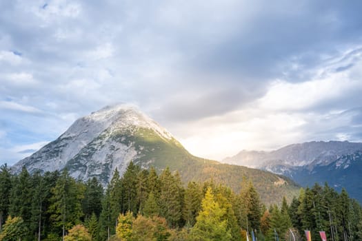 Mountain landscape at sunset. High quality photo