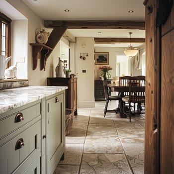 Bespoke kitchen design, country house and cottage interior design, English countryside style renovation and home decor idea