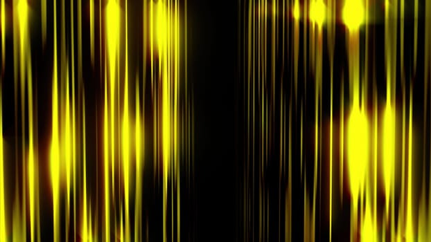 golden flying zooming blurry wall. Computer generated 3d render