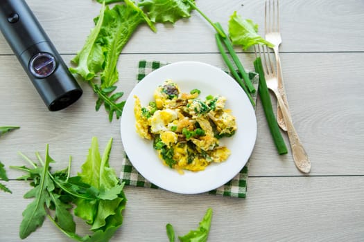 fried omelette stuffed with herbs, parsley, dill .