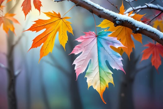 colorful bright foliage in pastel colors .