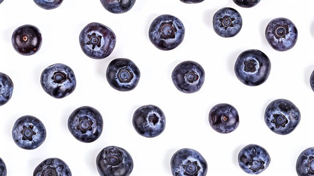Beautiful blueberries isolated on white background, fresh blueberry farm market product