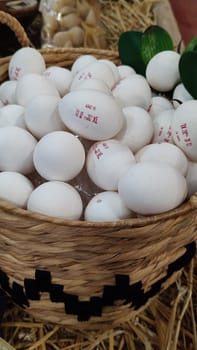 Beer Sheva Negev Israel May 7, 2023 - eggs in basket, food set of products for the Israeli holiday of Shavuot in the supermarket. High quality photo