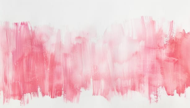 Abstract pink watercolor painting on white paper with brush stroke in center art, beauty, feminine, creative inspiration, minimalistic, modern background concept