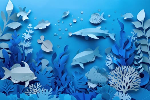 Underwater adventure a colorful paper cutout depicting fish, corals, and marine life for arts and crafts