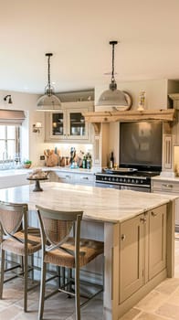 Bespoke kitchen design, country house and cottage interior design, English countryside style renovation and home decor idea