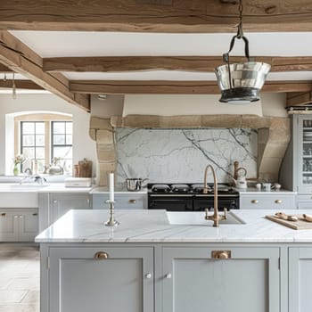 Bespoke kitchen design, country house and cottage interior design, English countryside style renovation and home decor idea