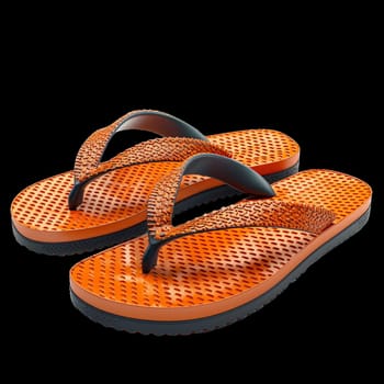 Flipflops Shoes Png Isolated on Transparent Background. Cutout Design Element. Ai generated