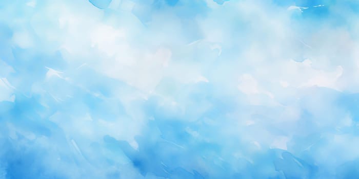 Blue sky and clouds watercolor background
