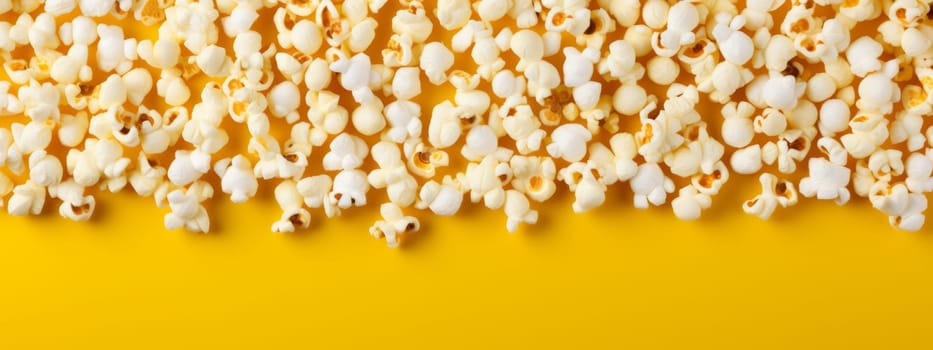 Scattered salted popcorn, texture background