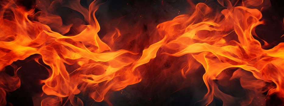 Fire flame texture. Blaze flames background for banner. Burning seamless concept